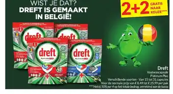 Intermarché Dreft Vaatwascapsule Platinum Plus aanbieding