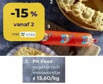 Fit food vegetarisch miniworstje