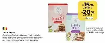Bio Planet The sisters bananenbrood met haver en chocolade aanbieding