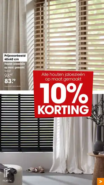 Kwantum Houten jaloezieën op maat gemaakt 40x40 cm aanbieding