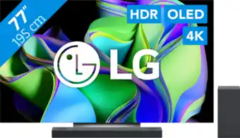 Coolblue LG OLED77C34LA (2023) + Soundbar aanbieding