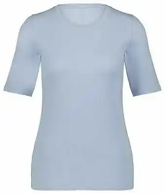 HEMA HEMA Dames T-shirt Rib Lichtblauw (lichtblauw) aanbieding