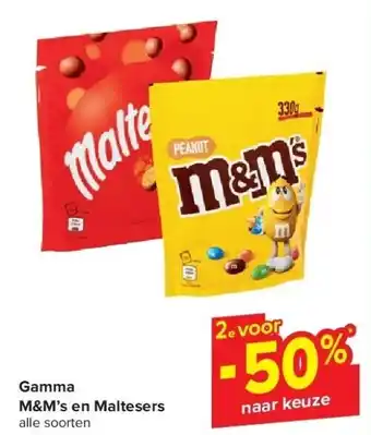 Gamma M&M’s en Maltesers