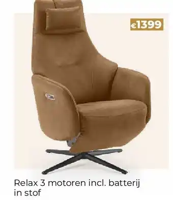 Euroshop Relax 3 motoren incl. batterij in stof aanbieding