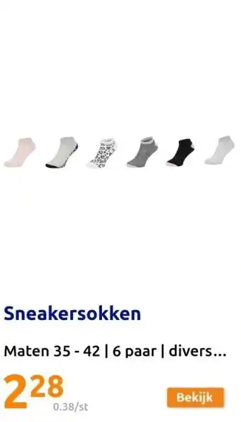 Action Sneakersokken aanbieding