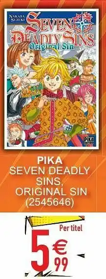 Cora Pika seven deadly sins, original sin aanbieding