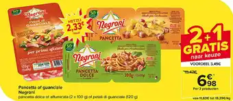Carrefour Market Pancetta of guanciale Negroni aanbieding