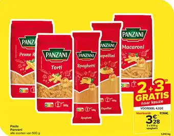 Carrefour Market Pasta Panzani 500G aanbieding