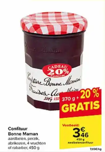 Carrefour Market Confituur Bonne Maman 450G aanbieding