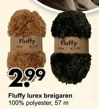 Fluffy lurex breigaren