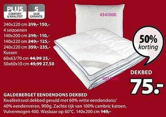 Galdeberget eendendons dekbed