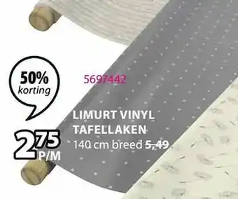 Jysk Limurt vinyl tafellaken aanbieding