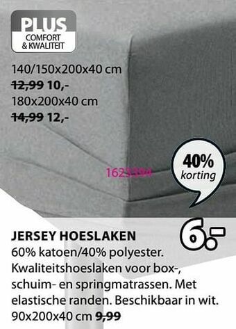 Jysk Jersey hoeslaken aanbieding