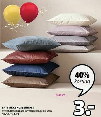 Jysk Ertevikke kussenhoes aanbieding
