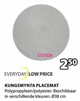 Jysk Kungsmynta placemat aanbieding