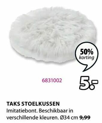 Jysk Taks stoelkussen aanbieding