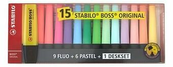 Dreamland STABILO BOSS Original fluostift Limited Edition - 14 stuks + houder aanbieding