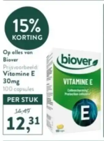 Holland & Barrett Biover Vitamine E 30mg 100 capsules aanbieding