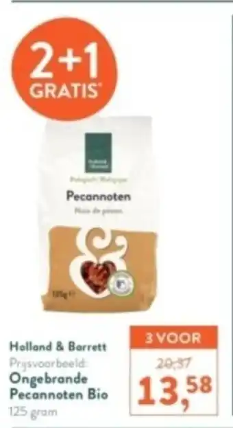 Holland & Barrett Ongebrande Pecannoten Bio 125 gram aanbieding