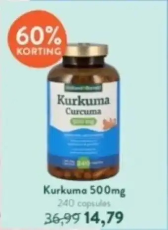 Holland & Barrett Kurkuma 500mg 240 capsules aanbieding