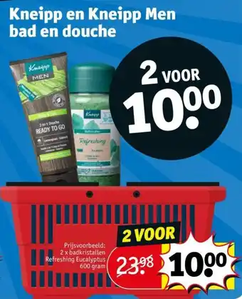 Kruidvat Kneipp en Kneipp Men bad en douche aanbieding