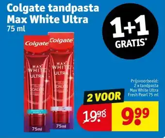Kruidvat Colgate tandpasta Max White Ultra 75 ml aanbieding