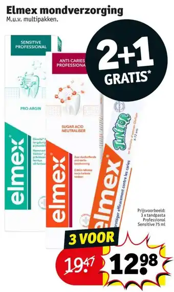 Kruidvat Elmex mondverzorging aanbieding