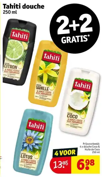 Kruidvat Tahiti douche 250 ml aanbieding