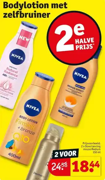 Kruidvat Bodylotion met zelfbruiner aanbieding