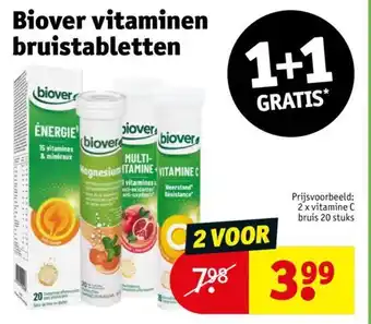 Kruidvat Biover vitaminen bruistabletten aanbieding