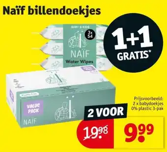Kruidvat Naïf billendoekjes aanbieding