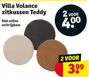 Kruidvat Villa Volance zitkussen Teddy aanbieding