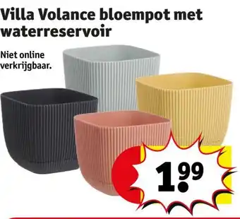 Kruidvat Villa Volance bloempot met waterreservoir aanbieding
