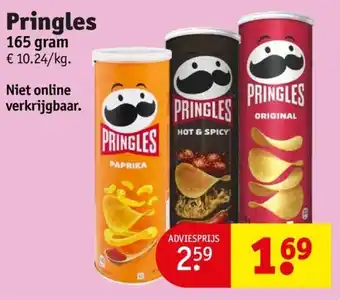 Kruidvat Pringles 165 gram aanbieding