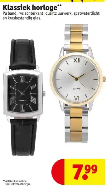 Kruidvat Klassiek horloge aanbieding