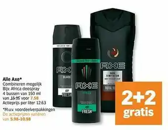 Albert Heijn Axe africa deospray aanbieding