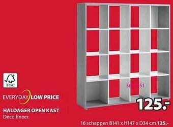 Jysk Haldager open kast 16 schappen aanbieding