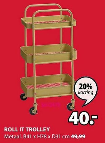 Jysk Roll it trolley aanbieding