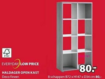 Jysk Haldager open kast 8 schappen aanbieding