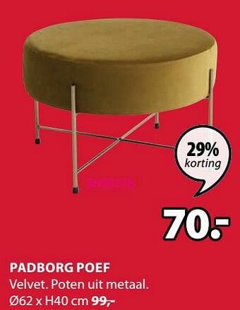 Jysk Padborg poef aanbieding