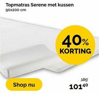 Beter Bed Topmatras serene met kussen aanbieding