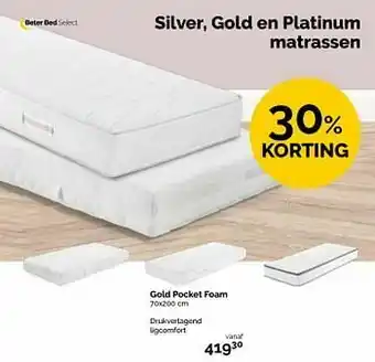 Matrassen gold pocket foam