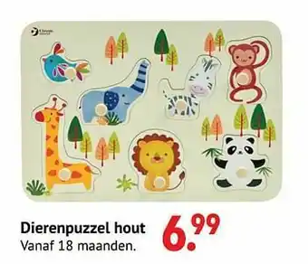 Multi bazar Dierenpuzzel hout aanbieding