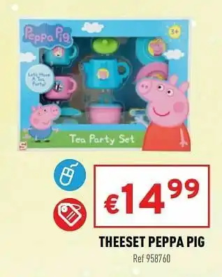 Trafic Theeset peppa pig aanbieding