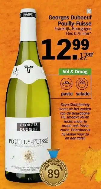 Albert Heijn Georges duboeuf pouilly-fuissé frankrijk, bourgogne aanbieding