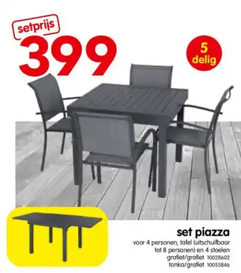 Yess Set Piazza 5 delig aanbieding