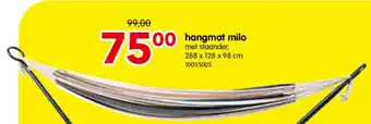 Hangmat Milo met staander, 288 x 128 x 98cm