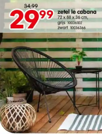 Yess Zetel le Cabana 72 x 88 x 36cm aanbieding