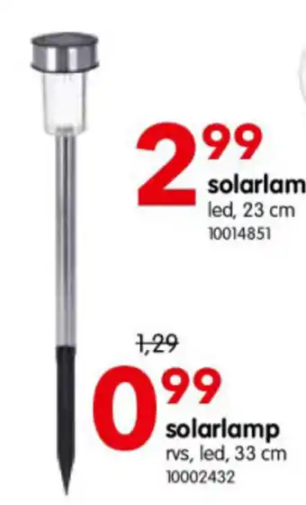 Yess Solarlamp rvs, led, 33cm aanbieding