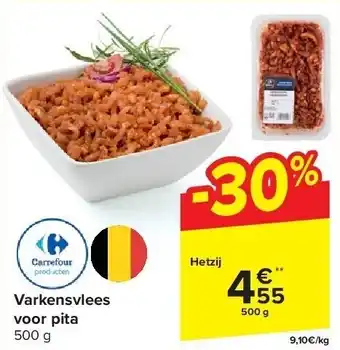 Carrefour Varkensvlees voor pita aanbieding